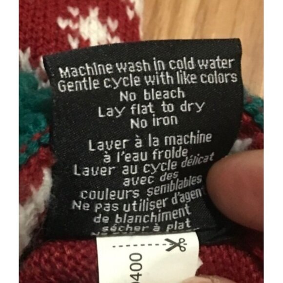 Amnesia L/G Merry Christmas Ya Filthy Animal Knit Ugly Christmas Sweater Striped - Picture 5 of 8